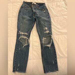 Abercrombie & Fitch Ripped Blue Skinny Jeans